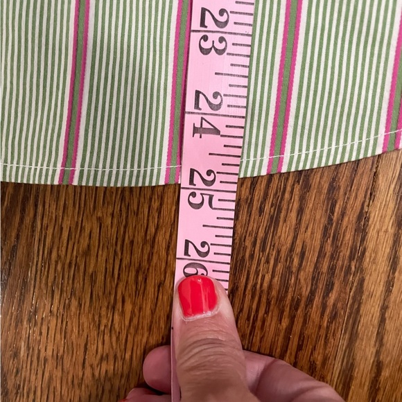 American Eagle AE Favorite Fit Women's Green Pink Button Down Blouse Size 12 - Picture 10 of 10